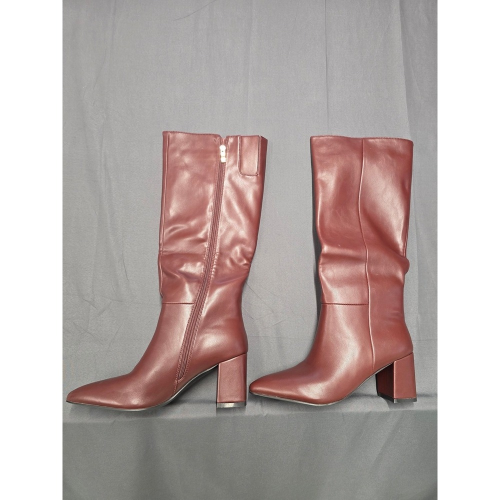 Wetkiss Knee high burgundy boots